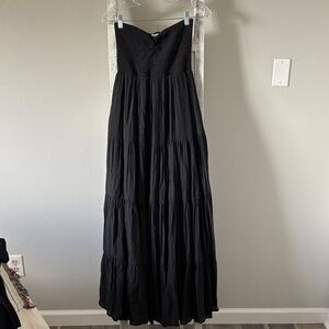 HYFVE Black Strapless Tiered Dress